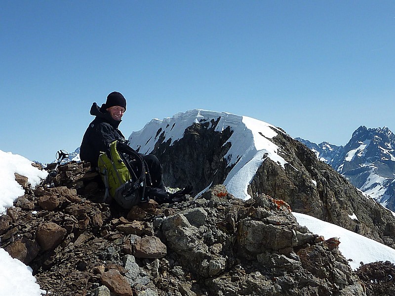 cold de Malcros : petite pause en attendant la descente