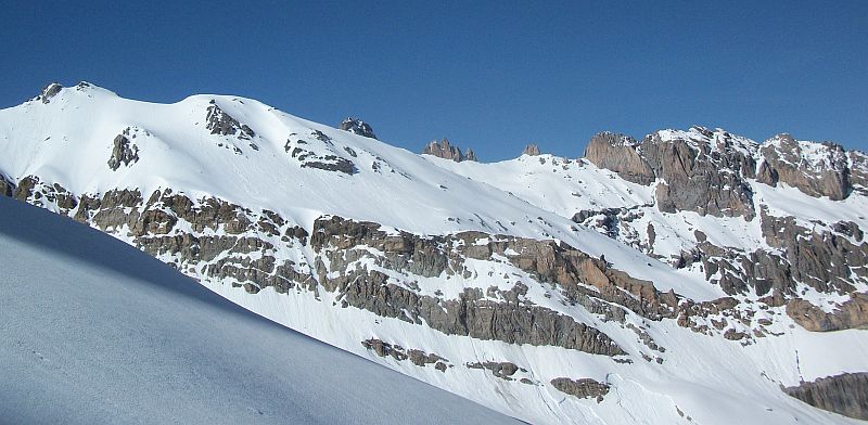 Vers la Pointe d'Escreins : apparemment en bonnes conditions