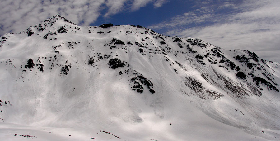Traces : Vue d'ensemble de la descente du sommet
