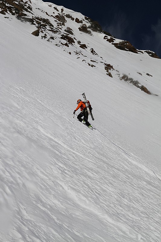 Julien : Julien entame la montée dans la face