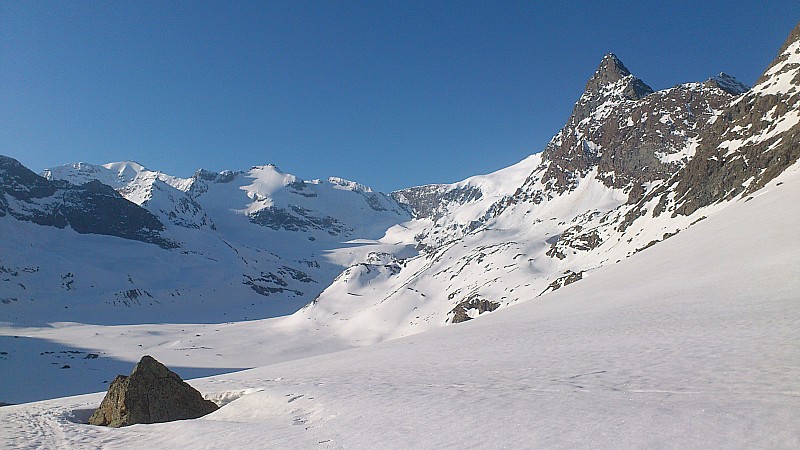 Col des Evettes : Belle vue sur le cirque des Evettes