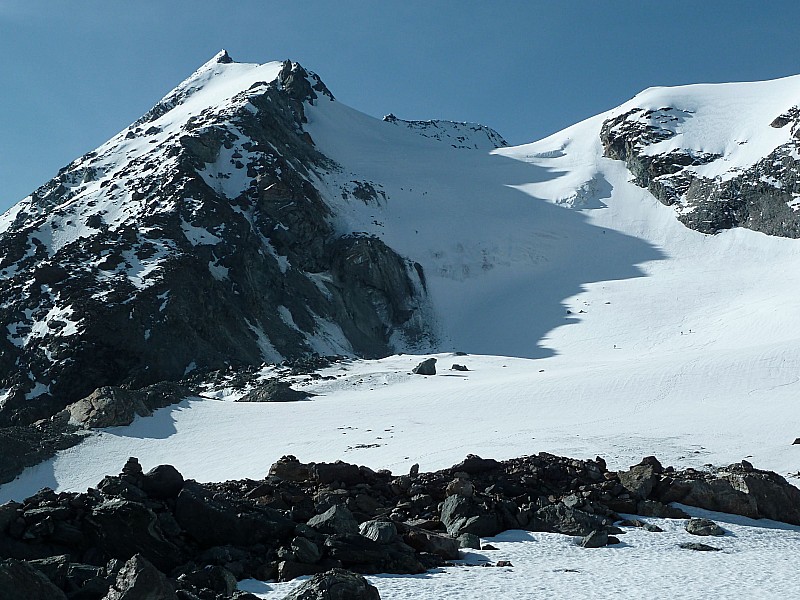 Col des Roches : Au dessus du Grand Col, vue sur les pentes d'accès au Col des Roches