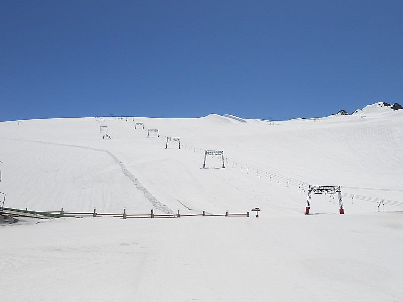 2 alpes : en arrivant sur le glacier