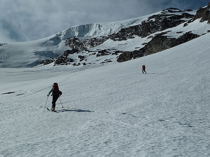 Itinéraire inférieur : avant d'atteindre le passage vers le glacier