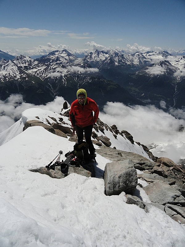 Dent Parrachée : Petit posing de David au sommet