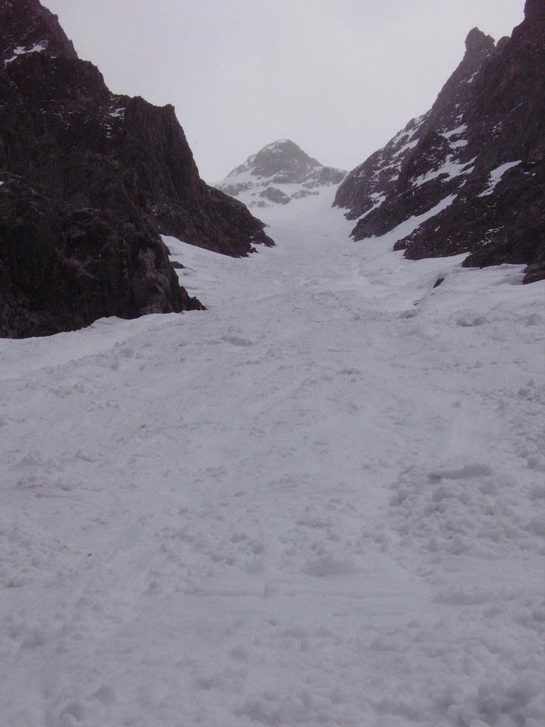 conditions de la descente : pas photogénique mais très agréable à skier