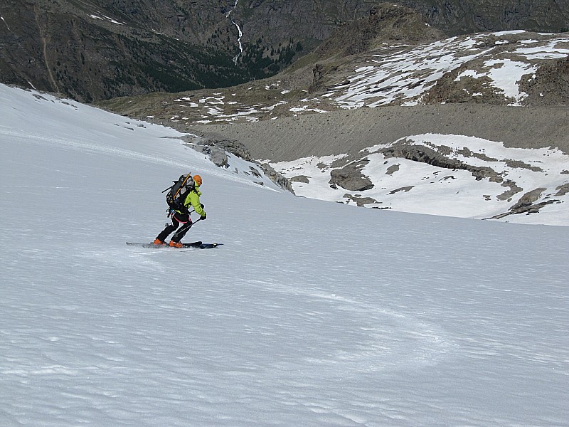 Sous 3500m : la neige était délicieuse. Une bonne moquette comme on l'aime.