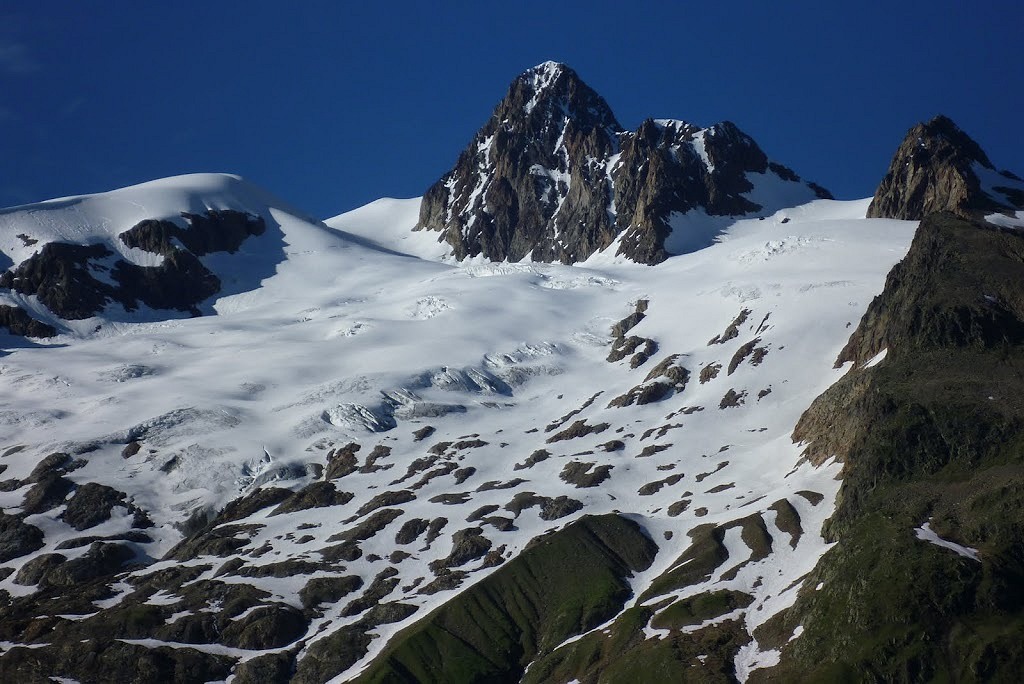 L'aiguille des Glaciers : Etat du glacier ce jour. (photo D.Moreau)