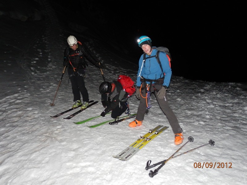 Départ pour le sommet : Au départ du Refuge Gnifetti à 6h