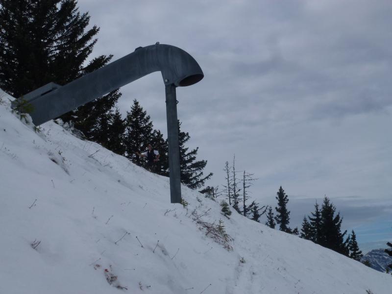 Le Poivre : Dans la pente au Pas de Sion, juste avant d'arriver sur l'arête NNW du Poivre