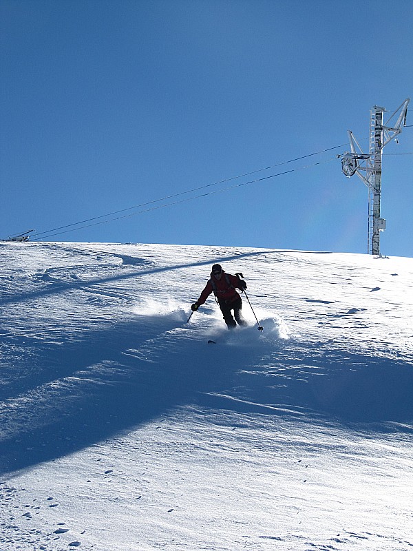 Bonnes conditions : dans le haut de la Combe de Véret