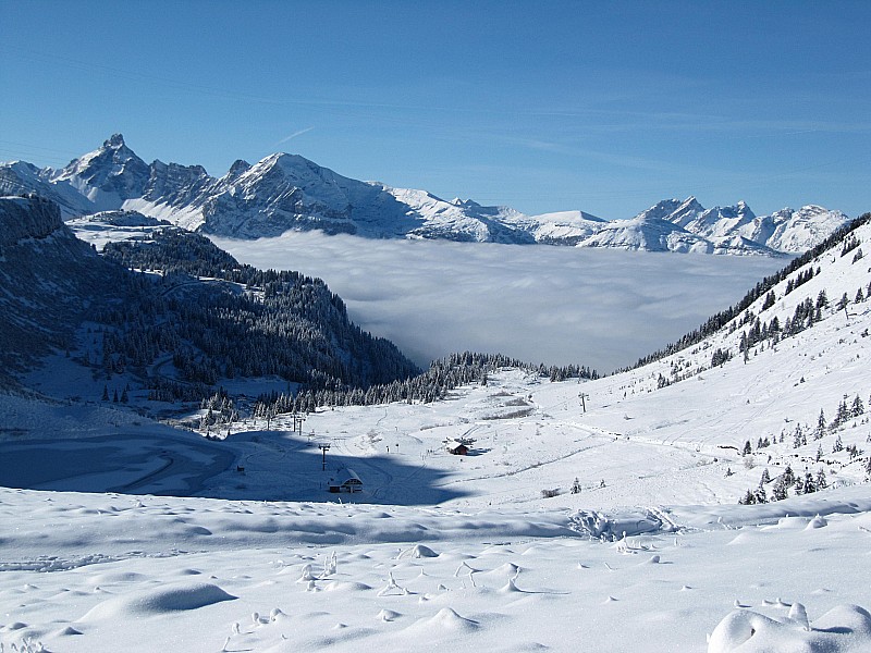 L'enneigement de la : Combe de Vernant.