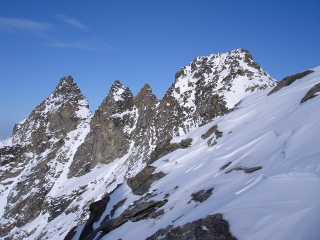 Aiguille du Borgne : A proximité du sommet, vue sur l'Aiguille du Borgne