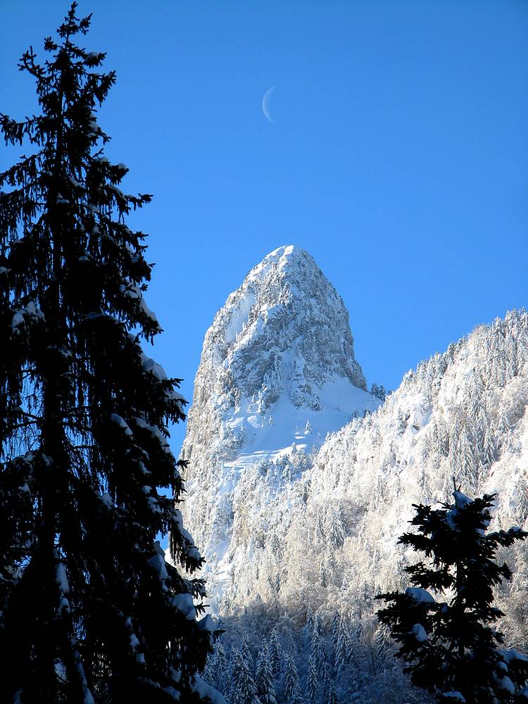 Dent d Cruet : Couché de Lune
