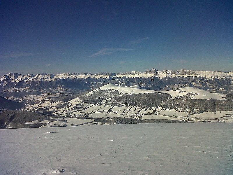 Crétes du Grand serre : vu panoramique du sommet