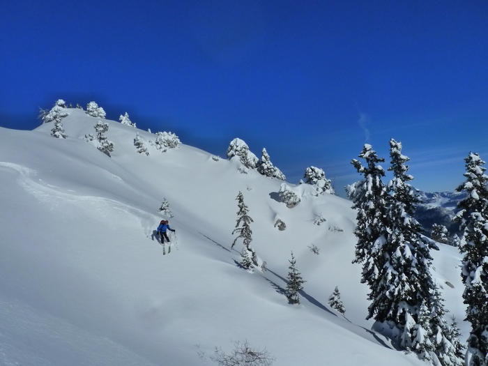 Rochers de Chalves : Descente sur Grandchamps.