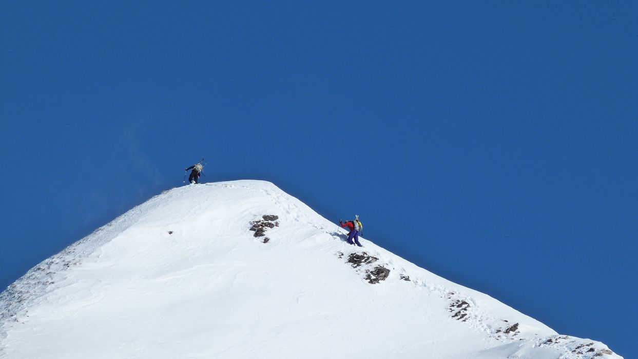 Un groupe près du sommet : Le raidillon final