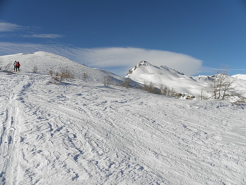 Au vent à l'approche du sommet