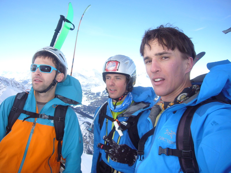 Etache face E : Et voilà, sommet des taches... Un peu entamés par le ski de fond quand même !