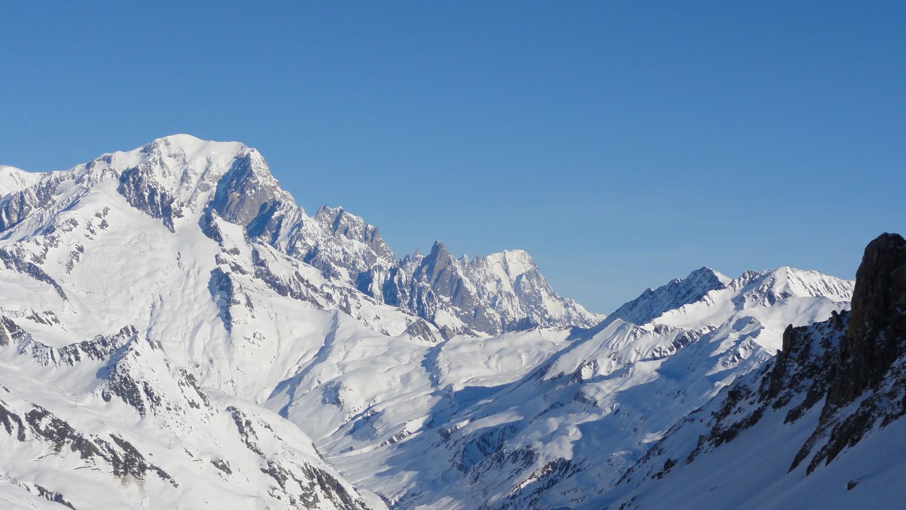 Mont Blanc : bien visible depuis ce versant