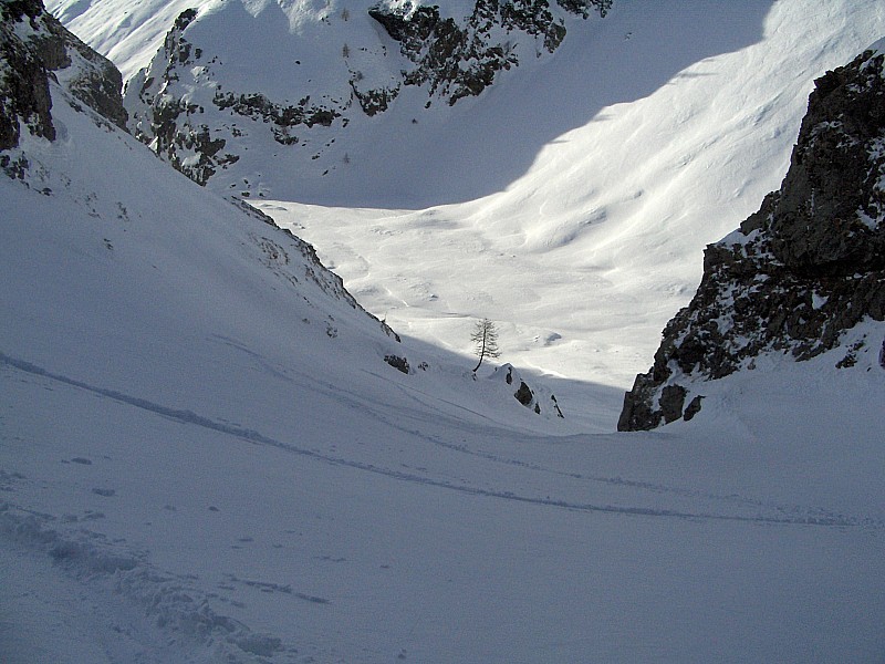 Tête Virante : Couloir à la montée