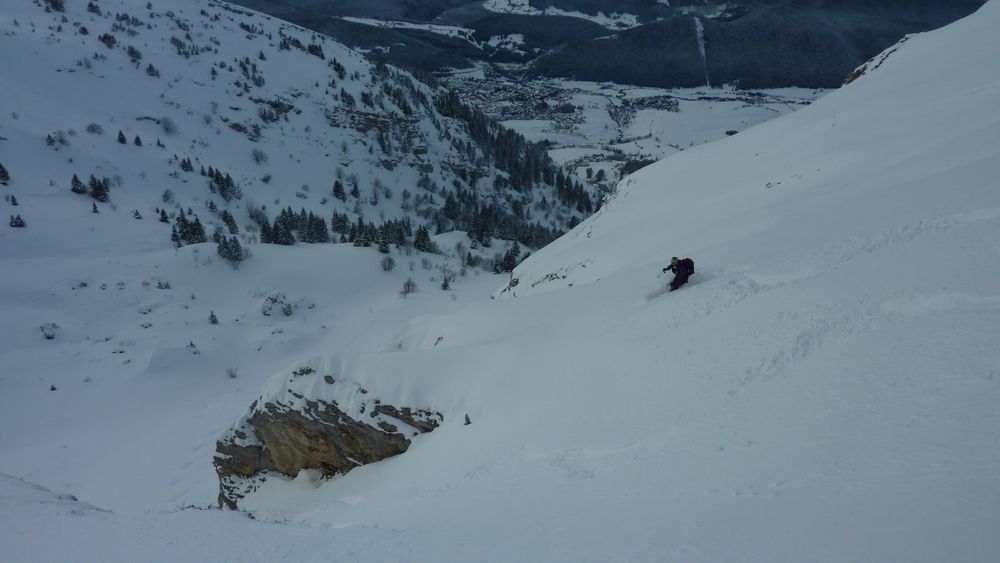 Combe de Chaulange : Flo va chercher le petit goulet