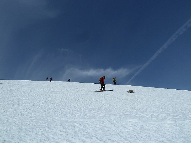 Mont Pepoiri : Descente coté Sud en neige dure