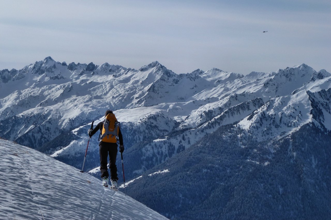 Au retour : La chaine de la Lauzière plein cadre.