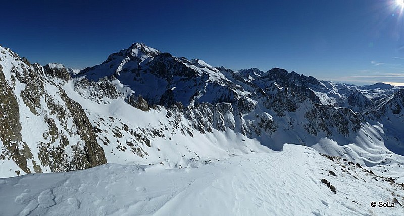 Le gélas : Panorama du sommet