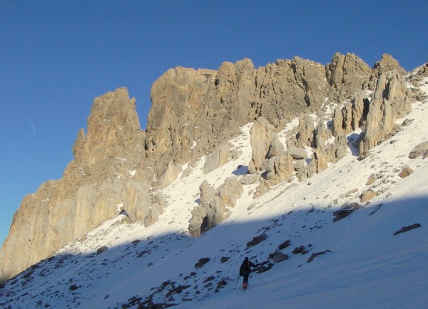 Roche Ronde et le Gréponnet : Montée vers l'arête Ouest de l'Empeloutier