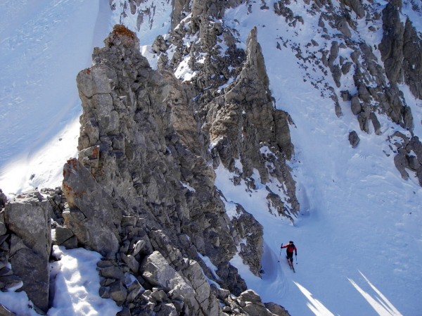 Col des Aiguilles : Jacques arrive au col des Aiguilles