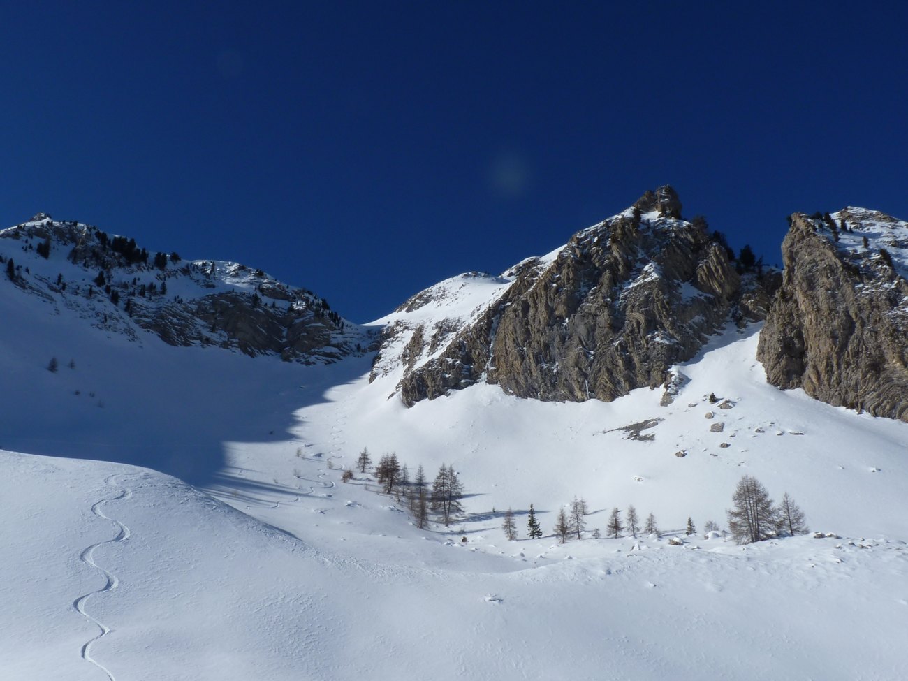 La combe et le verrou : Bonne condition de neige