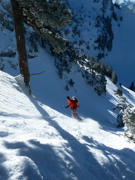 Contournement de la barre : Bientôt sortis du couloir, on contourne la barre
