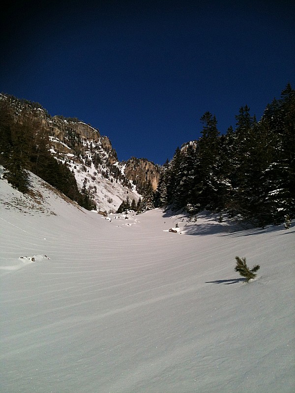 en direction du pas : en direction du pas de chabrinel. en remontant, pn peut choisir sa pente !!!