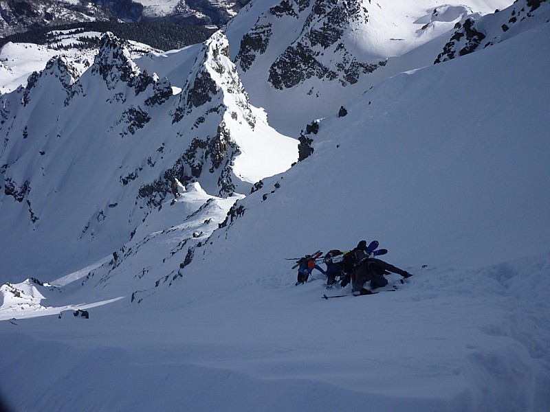 Couloir Nord-Est : Rejoins par trois skieurs