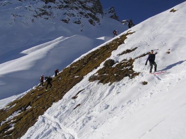 Ski sur Herbe : Passage "merdique" en milieu de descente, le troupeau peut brouter
