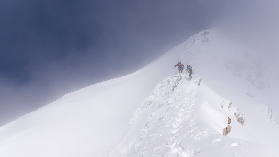 Sortie sur l'arête : rive droite