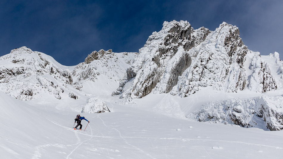 Laurent à la trace : pas si mal à ski