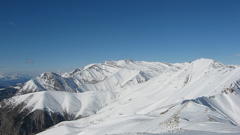 Mourre de Simance : L'Estrop et son versant NE le glacier le plus méridional des alpes Françaises.
