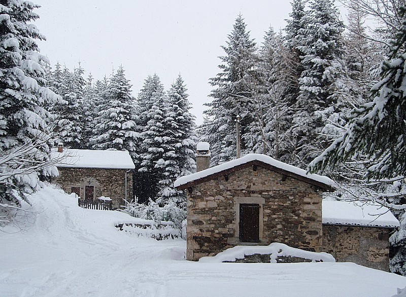 Maisons au dessus de la Roche : L'aperçu enneigement à 1000 m (20 à 30 cm)