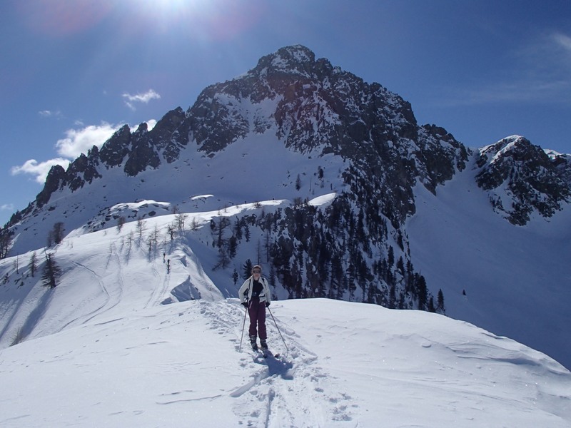 Yes we did it : Au sommet ! Bravo à Aurélia pour sa 2e sortie de ski de rando.