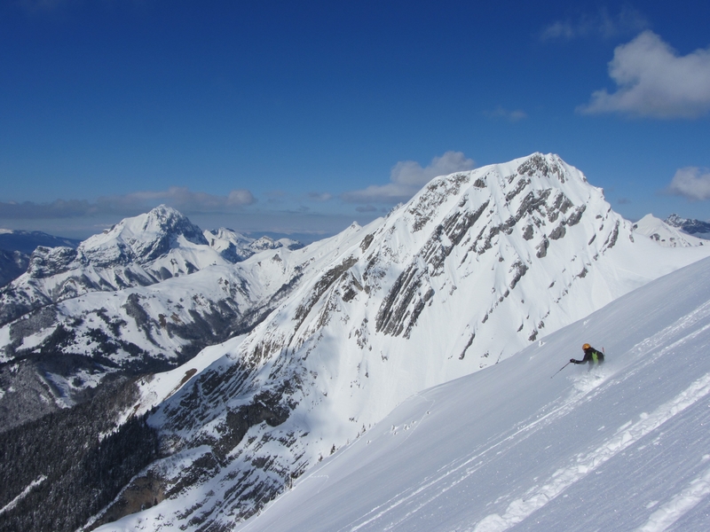 Pointe des Arces : Grand ski aussi en face W.