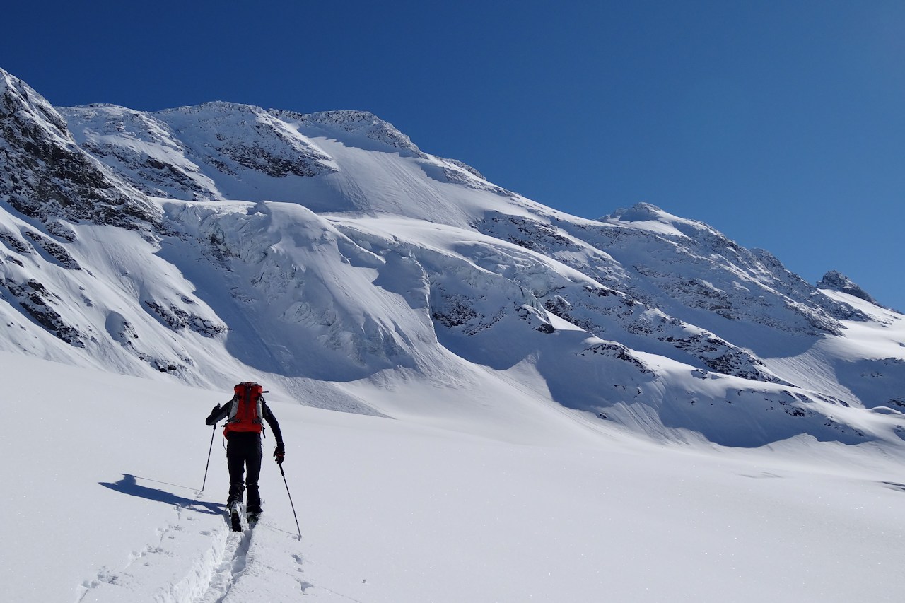 Ambiance haute montagne : Le glacier du Génépy.