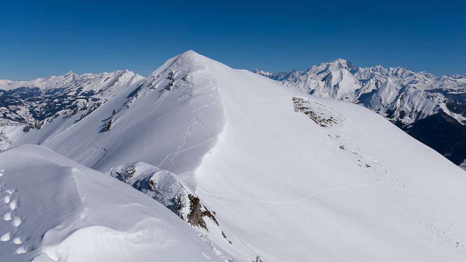 Crêt des Mouches : une trace de descente de la veille?