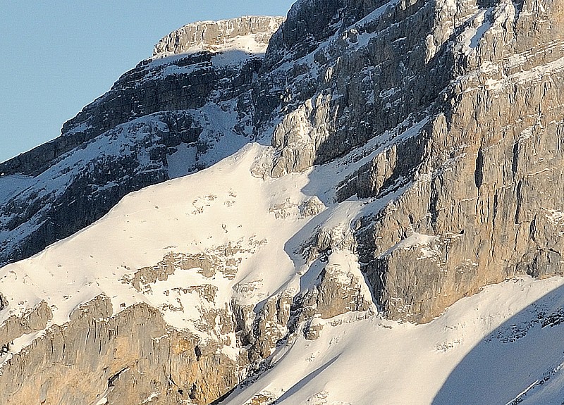 La rampe : Vu d'en face l'an passé, même enneigement