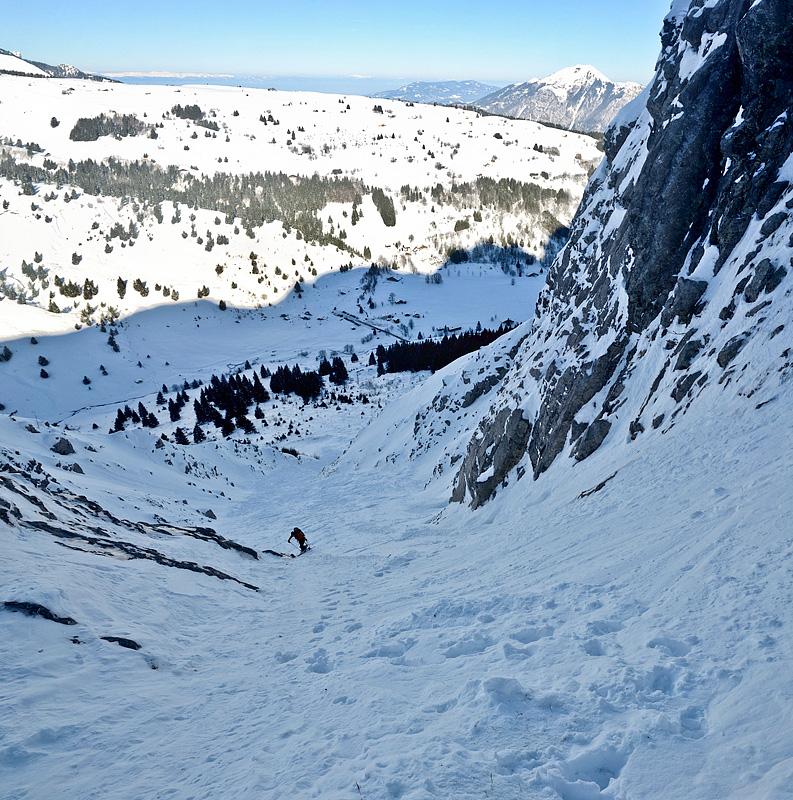 Première section : Peu engageant au niveau qualité de neige !