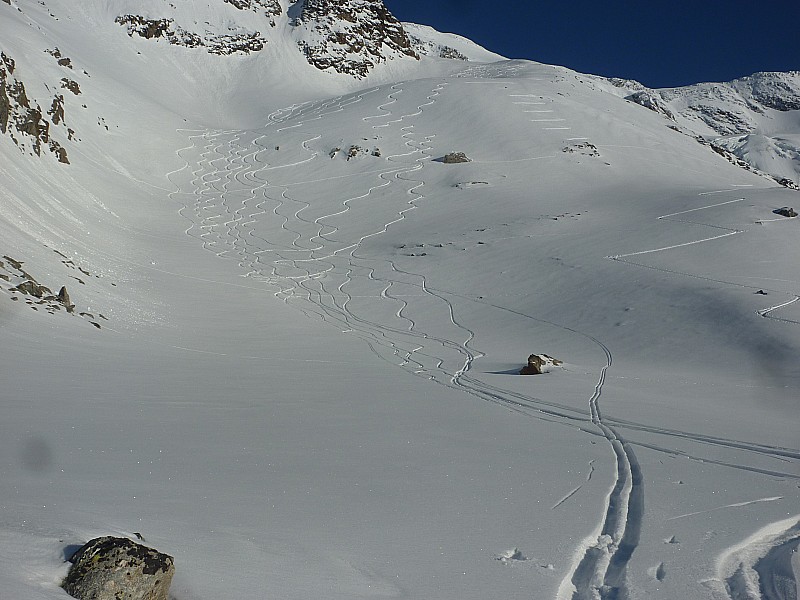 Roc de Blanchon : Il n'y avait que 4 traces à la montée