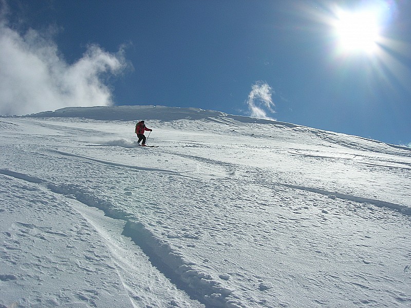 cîme de la Charvie : bon ski dans la combe de la Charvie (ouest)