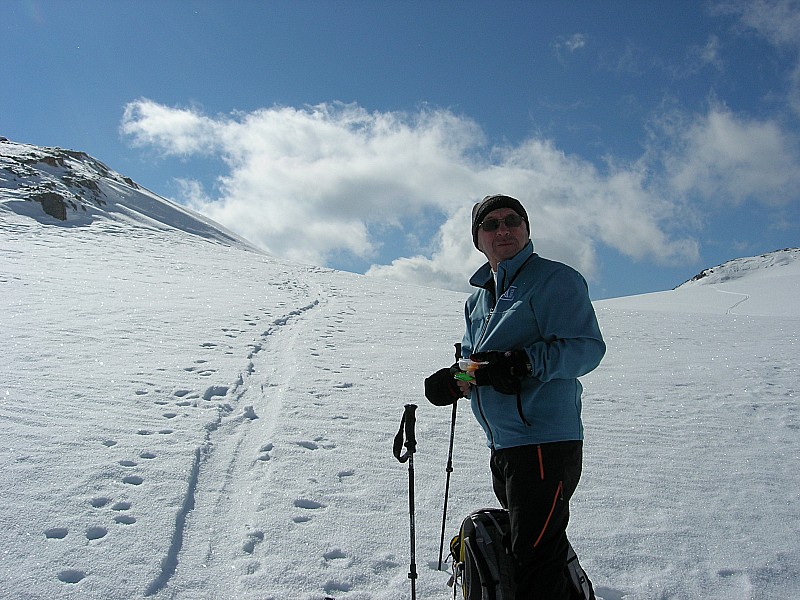 cîme de la Charvie : petite pose vers le col du Lasseron