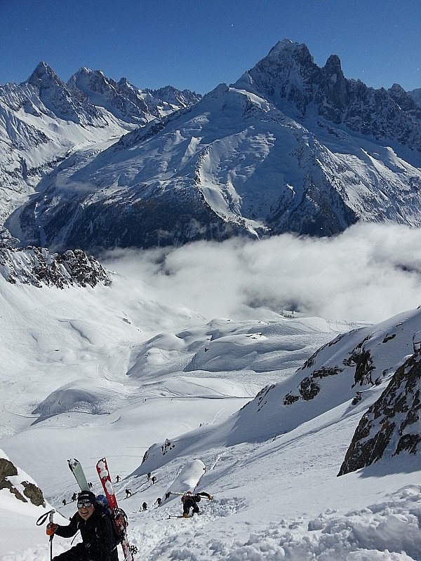 #1 col des crochues : Arrivée au col des crochues avec vue sur le massif col des crochues : Arrivée au col des crochues avec vue sur le massif